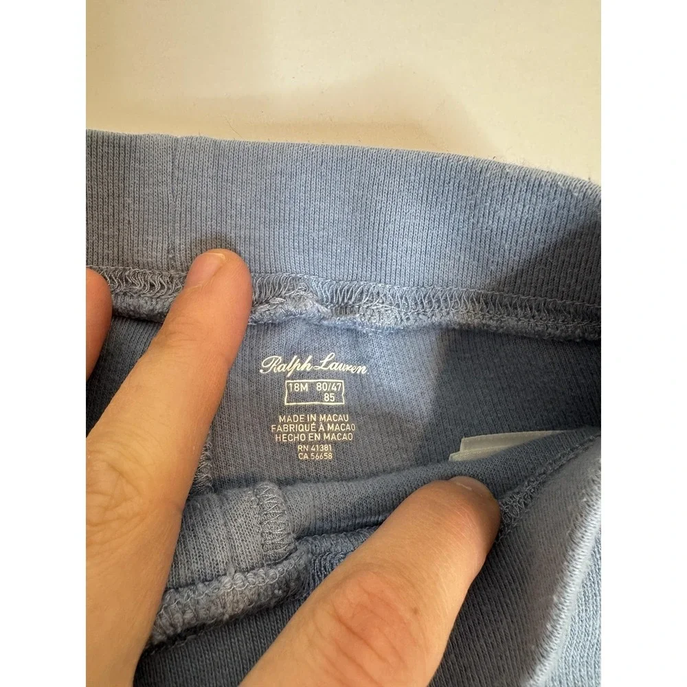 Ralph Lauren Pants Boys 18 Months Blue Knit Pull On Casual Toddler Comfy Classic